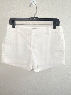 J. Crew White Cotton Bermuda Shorts